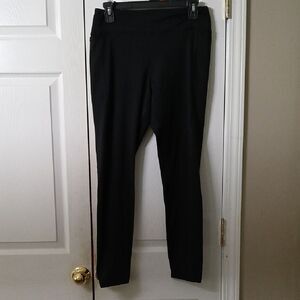 Victoria's Secret PINK Cozy Black Apparel fleece lined leggings Sz L